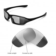 Walleva Transition/Photochromic Polarized Replacement Lenses for Oakley Fives 4.0 Sunglasses